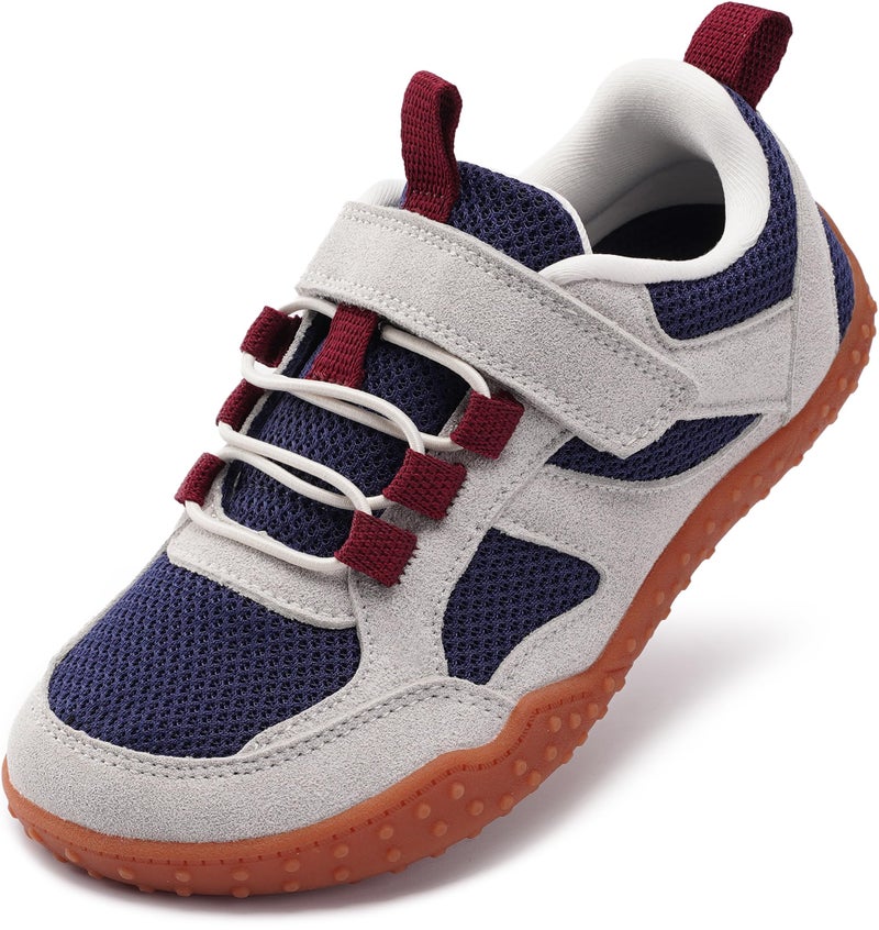 WHITIN Kids Barefoot Shoes Wide Toe Box Sneakers for Girls Boys Zero Drop Fashion Athletic Running Tennis Hiking Size 13 Little Kid Blue Gum 31 - Image 1