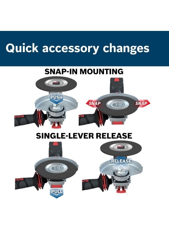 BOSCH Bosch CWX27M450 4-1/2 In. x .098 In. X-LOCK Arbor Type 27A (ISO 42) 30 Grit Metal Cutting and Grinding Abrasive Wheel  - Image 5