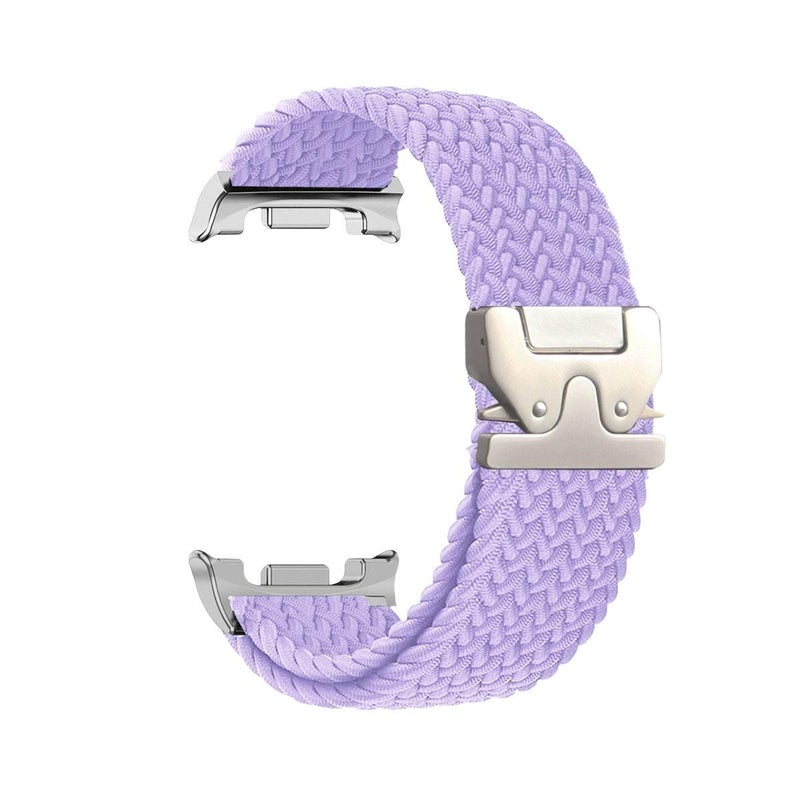 GLX Purple Nylon Loop Strap Smartwatch Band Compatible with Samsung Galaxy Watch 8 Classic with Adjustable Fit Replacement Strap for Daily Wear - Image 1