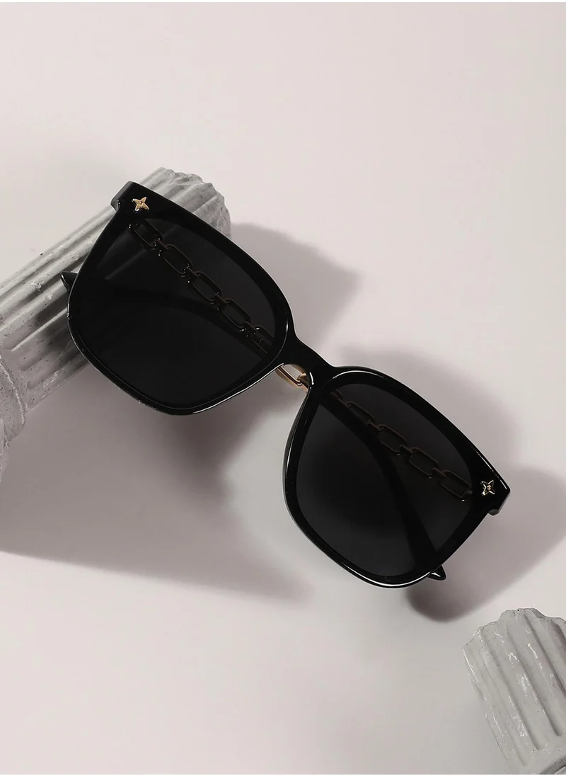 صوص هاوت The Chainlink Wayfarer Sunglasses - Onyx Black