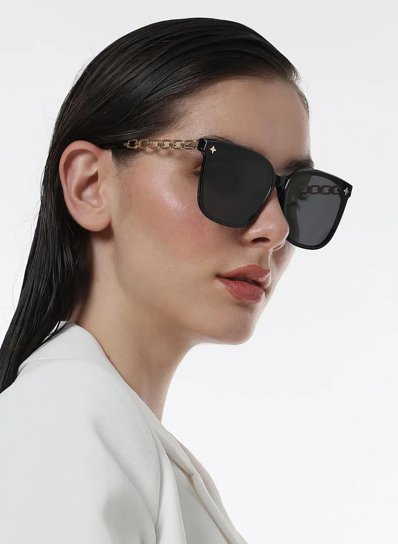 Haute Sauce The Chainlink Wayfarer Sunglasses - Onyx Black