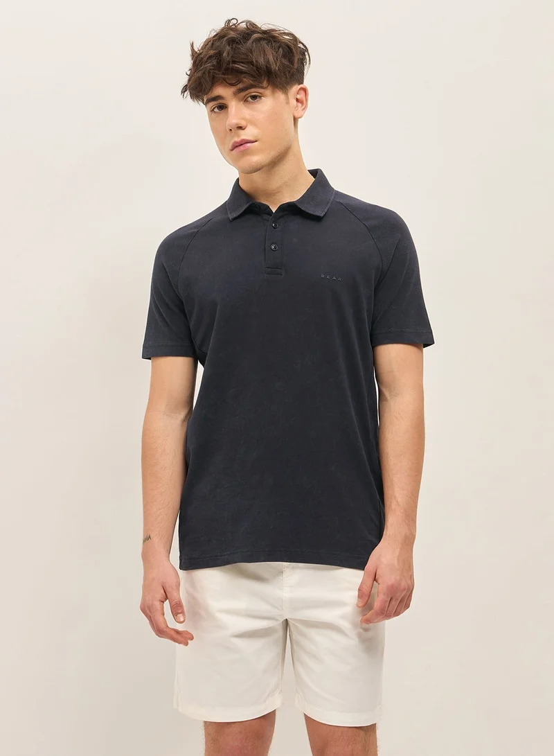 ذا بير هاوس تيشيرت بولو رجالي قطن مريح كلاسيكي للصيف