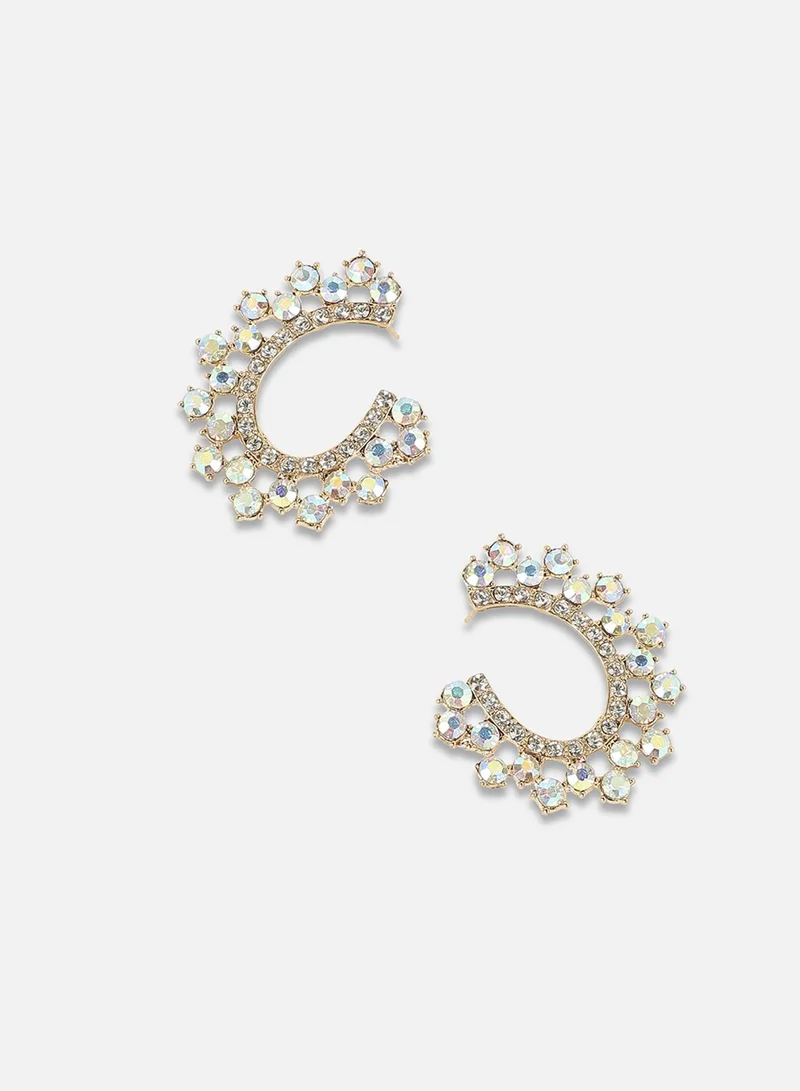 SOHI Lustrous Luna Artificial Drop Earring Jewellery