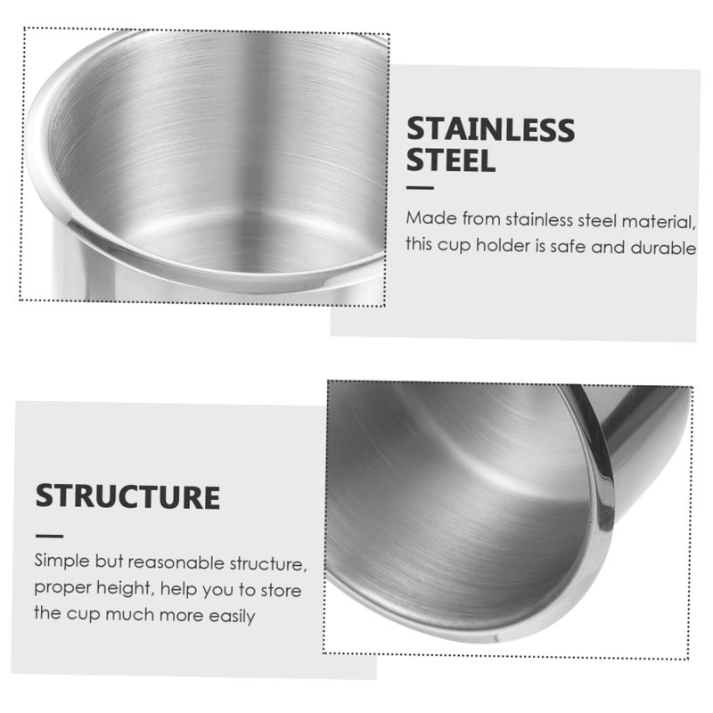 Stainless Steel Recessed Cup Holder Insert For Car And Desk Easy To Clean - Image 5