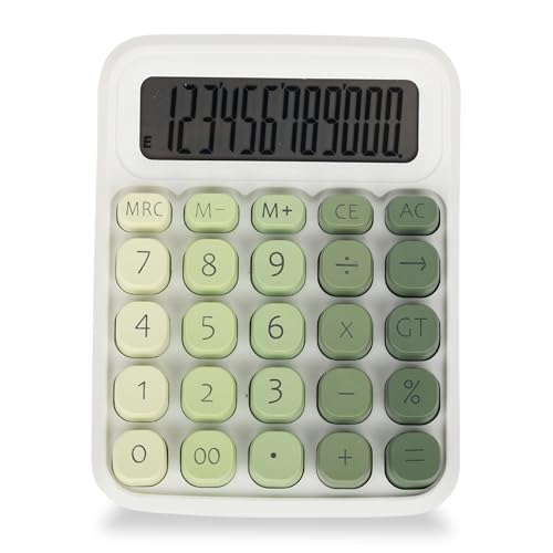 RATAVA Colorful Candy Calculator | 12-Digit Large LCD Display with Sugar Cube Buttons | Cute & Functional for Office, School, Home & Business | Color - Green | (1 Pc) - Image 1