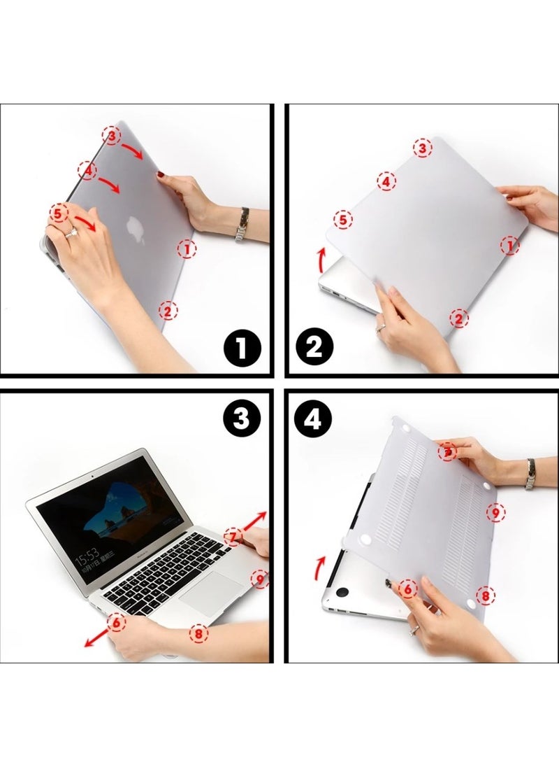 Techmaster غطاء واقي مضاد لبصمات الأصابع لأبل ماك بوك إير M2 2023 15 بوصة A2941  - Image 2
