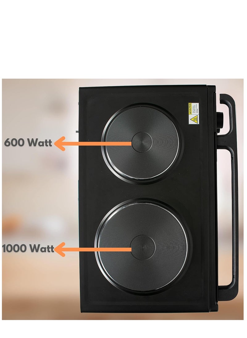 Generic 45L Electric Oven with Hot Plate – 1700W Fast Cooking Countertop Oven, Baking & Grilling – Elegant Design, Adjustable Thermostat, Easy-to-Clean – Perfect for Small Kitchens, Apartments  - Image 4