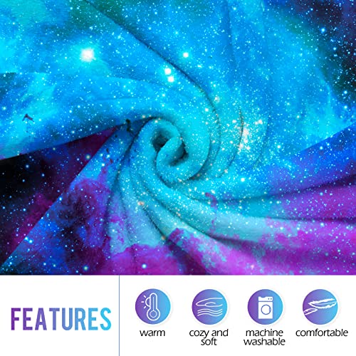 Levens Galaxy Space Throw Blanket Gifts for Women Girls Boys, Science Fiction Print Decor for Bedroom Living Room Birthday Christmas, Soft Cozy Home Lightweight Throw Blankets Black 50"x60" - Image 4