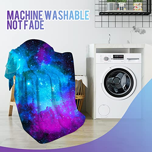 Levens Galaxy Space Throw Blanket Gifts for Women Girls Boys, Science Fiction Print Decor for Bedroom Living Room Birthday Christmas, Soft Cozy Home Lightweight Throw Blankets Black 50"x60" - Image 5