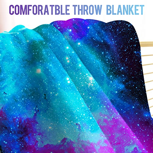 Levens Galaxy Space Throw Blanket Gifts for Women Girls Boys, Science Fiction Print Decor for Bedroom Living Room Birthday Christmas, Soft Cozy Home Lightweight Throw Blankets Black 50"x60" - Image 3