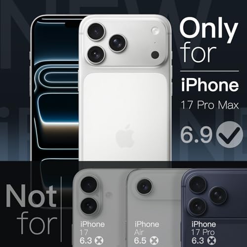 Jetech حافظة JETech الرفيعة لهاتف iPhone 17 Pro Max 69 بوصة مع عدسة الكاميرا حماية كاملة فائقة النحافة خفيفة الوزن شفافة تصميم بسيط لحماية الهاتف شفافة - Image 3