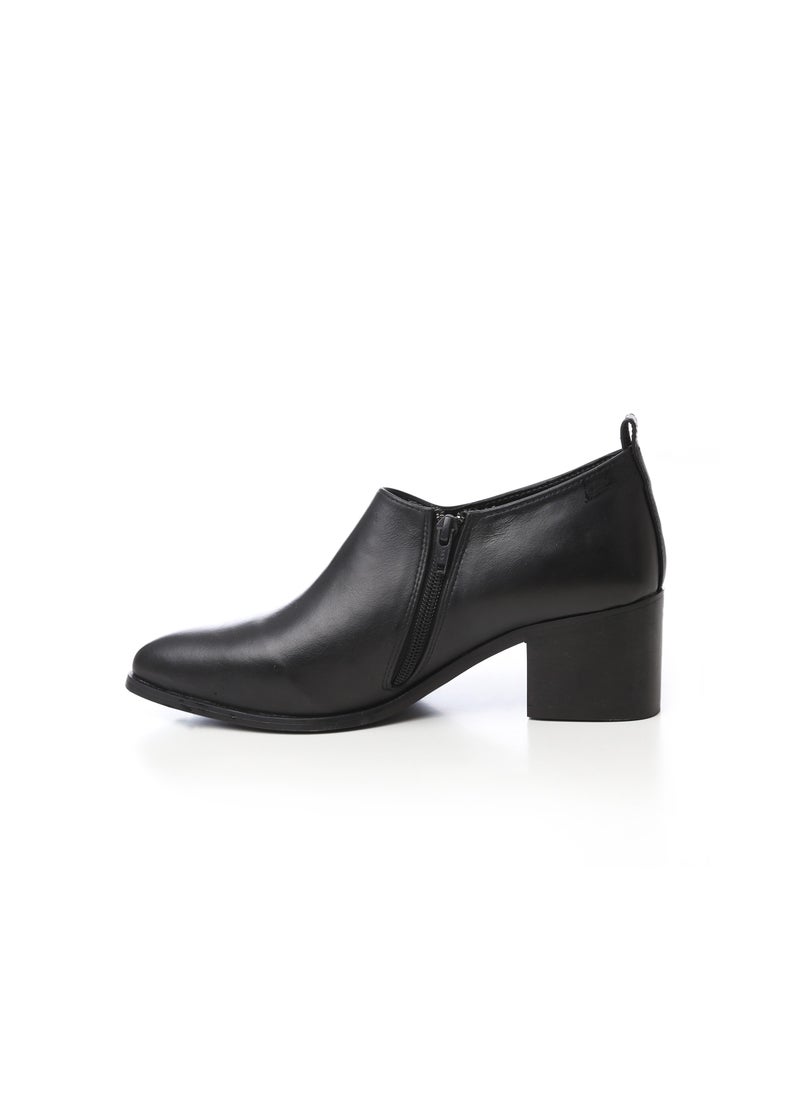 Mr.joe Leather Slip On Black heel pump Shoes  - Image 3