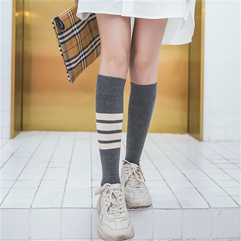 بي جي كي 4 Pairs Below Knee Style Adult Socks Cotton