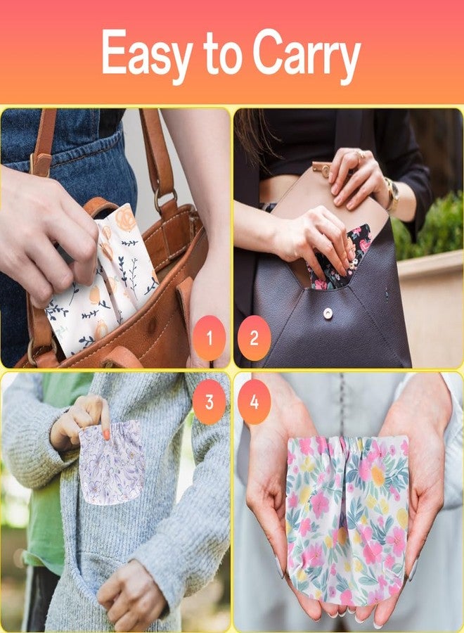 Kawn® 2pcs Makeup Pouch Small Pouches for Women, Portable Mini Makeup Bag for Purse, Self-Closing Oxford Cloth Coin Purse Pocket Cosmetics Bag Travel Organizer for Lipstick Jewelry Earphones (A) - Image 3