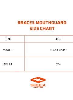 Shock Doctor SD DOUBLE BRACES STRAPLESS MOUTHGUARD TRANS BLACK/WHITE FANG ADULT  - Image 3