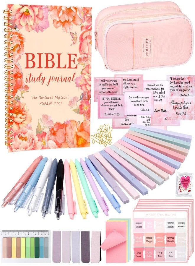 JMUQ 62Pcs Bible Study Bible Journaling Kit for Women, Bible Study Kit Includes Highlighters, Labels,for Christian Gift Study Supplies - Image 1