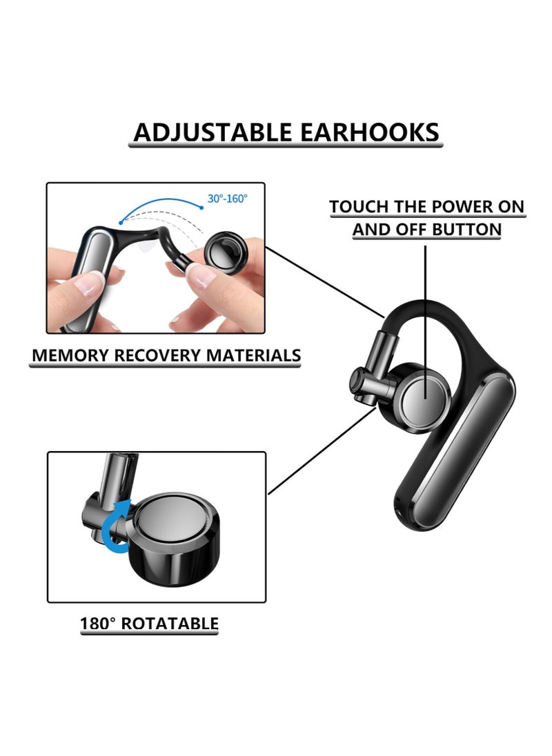 Generic - Bluetooth earpiece V5.4 Single Ear Bluetooth Headset, with Noise Cancellation and Microphone Compatible, Talk time of 35 Hours Bluetooth Phone Headset, Available for iPhone and Android. (Z8) - Image 1
