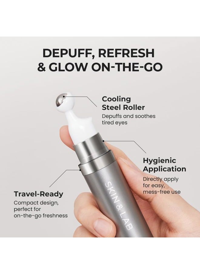 SKIN & LAB SKIN SCIENCE SOLUTION [SKIN&LAB] سيروم العين باكوشيول مع الكافيين، سيروم كوري تحت العين، للعناية بالتجاعيد ومكافحة الشيخوخة، نباتي، خالي من التجارب على الحيوانات (0.5 أونصة سائلة) - Image 4