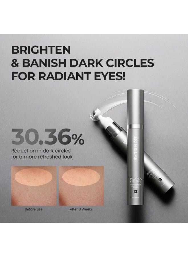 SKIN & LAB SKIN SCIENCE SOLUTION [SKIN&LAB] سيروم العين باكوشيول مع الكافيين، سيروم كوري تحت العين، للعناية بالتجاعيد ومكافحة الشيخوخة، نباتي، خالي من التجارب على الحيوانات (0.5 أونصة سائلة) - Image 5