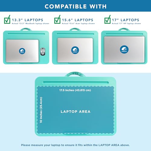 LAPGEAR Original Lap Desk – Fits Up to 17” Laptops – Aqua Sky – Style No. 45159 - Image 3