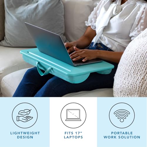 LAPGEAR Original Lap Desk – Fits Up to 17” Laptops – Aqua Sky – Style No. 45159 - Image 2