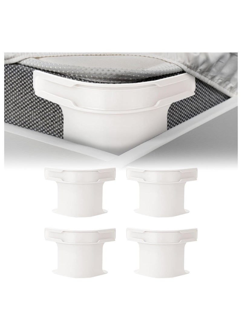 Bed Sheet Holder With Lock Strips, 4 Pieces Bed Sheet Clips, Removable Fitted Sheet Corner Holders, Heavy Duty Bed Sheet Fasteners Non-Slip For Mattress Protectors, Blankets, Bedding - Image 1