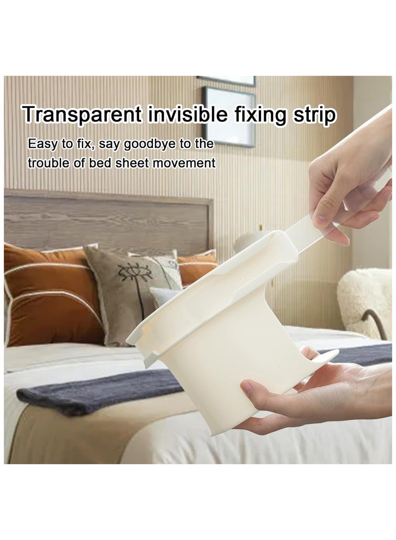 Bed Sheet Holder With Lock Strips, 4 Pieces Bed Sheet Clips, Removable Fitted Sheet Corner Holders, Heavy Duty Bed Sheet Fasteners Non-Slip For Mattress Protectors, Blankets, Bedding - Image 2