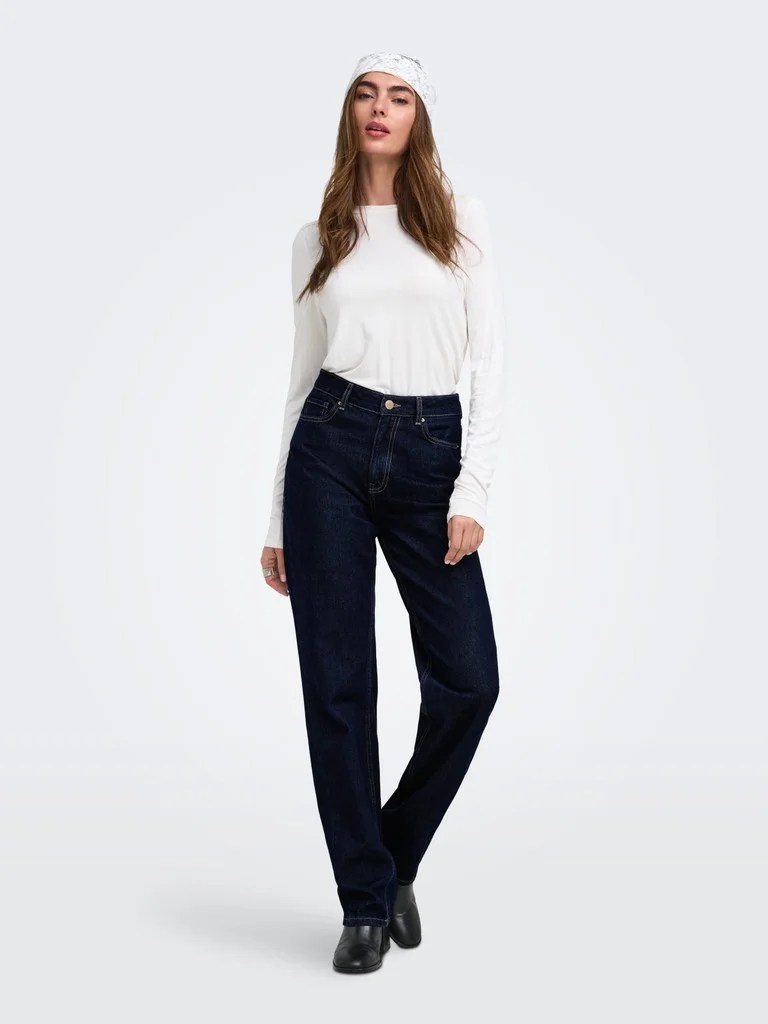 Only  Casual High Waist Straight Fit Jeans for Women | Best Price UAE