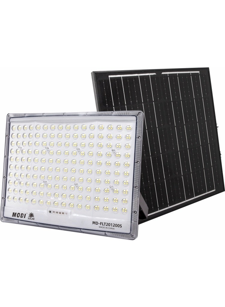 MODI Solar Flood Light Outdoor 1200W, 4M Cable Length, LED Security Lamp with Remote & Timer, 6500K Cool White, Wall Yard Garden Lighting - Image 2