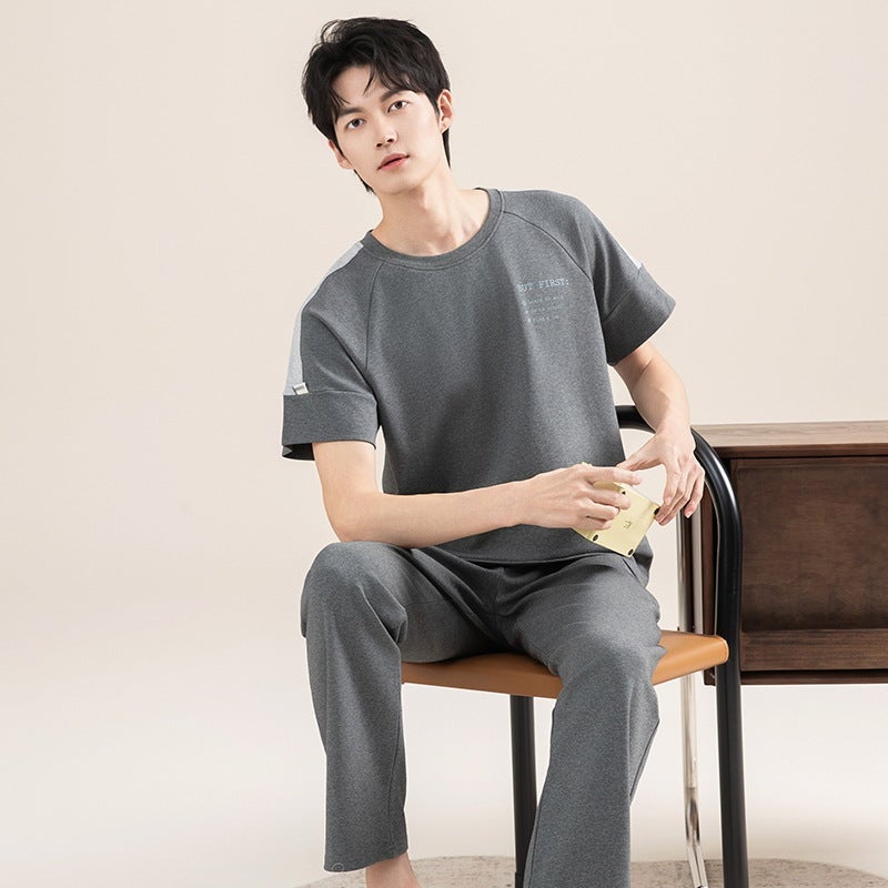 Men's Cotton Striped Short-sleeve Pajama Set - Image 3