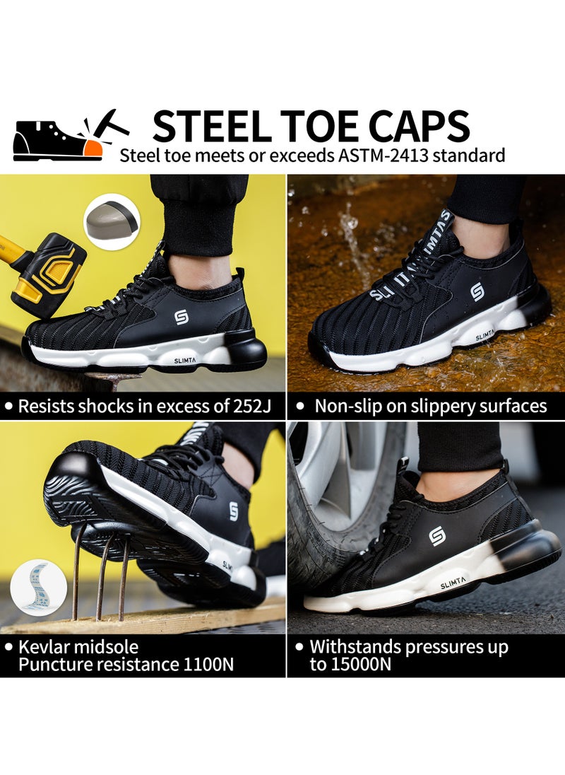 SLIMTA Men Women Safety Shoes Non-Slip Steel Toe Cap Trainers Mesh Breathable Lightweight Comfortable Puncture Proof Industrial Shoes - pzsku/ZBCFBEDBBFC671612F2ADZ/45/_/1719043677/c9a927ee-4247-41ae-8cd2-7d71e903e4d3