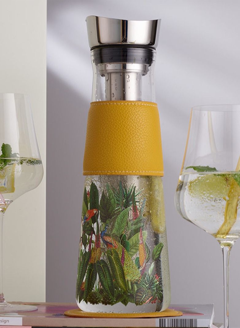 Tealand Borosilicate Heat Resistant Glass Eve Rainforest Portable Glass Mug BPA Free And Food Safe With Stainless Steel Mesh Filter For Loose Leaf Tea Perfect For both Hot and Iced Tea (Pink)  - Image 4