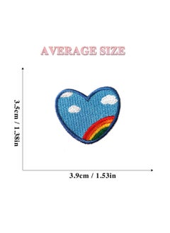 Y&D Embroidered Self-Adhesive Heart Patches for Decoration, 12PCS Cute Pattern Embroidery Patches, DIY Clothing, Love Shape Bags Tents T-Shirt Jeans Skirt Vests Hat  - Image 5