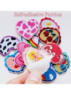 Y&D Embroidered Self-Adhesive Heart Patches for Decoration, 12PCS Cute Pattern Embroidery Patches, DIY Clothing, Love Shape Bags Tents T-Shirt Jeans Skirt Vests Hat  - Image 4