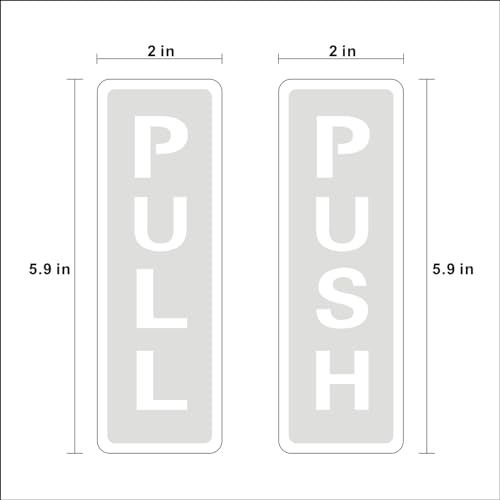 LEMBANG Push Pull Door Sign, Vertical,Double Layer Acrylic,Three-dimensional,Indoor Outdoor Use,2inx5.9in(Black/gold) - Image 5