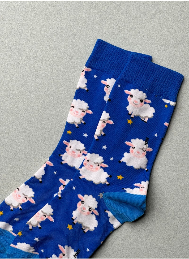 Sheep Socks for Men Women - Comfortable Cotton Blend Socks | Suitable for 35-42 Sizes | Adorable Farmyard Design, Perfect for Animal Lovers - pzsku/ZBCFC239A8F38AA33B09CZ/45/_/1739611709/18796819-e801-489d-a023-84656f1448e4