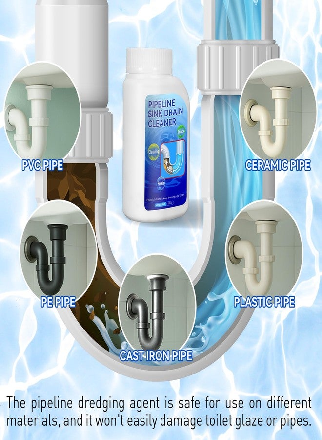 WYH Pipeline Dredging Agent Sink Drain Cleaner - Powerful Quick Cleaning Drain Toilet Cleaner Tool, Unclog Toilet Clog And Kitchen Sink Pipe Unblocker Powder (1pc) - Image 3