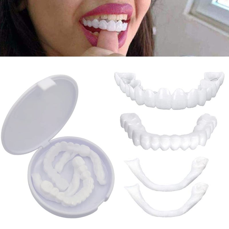 Top and Bottom Fake Teeth Cover the Broken and Missing Tooth Snap on Instant Confidence Smile