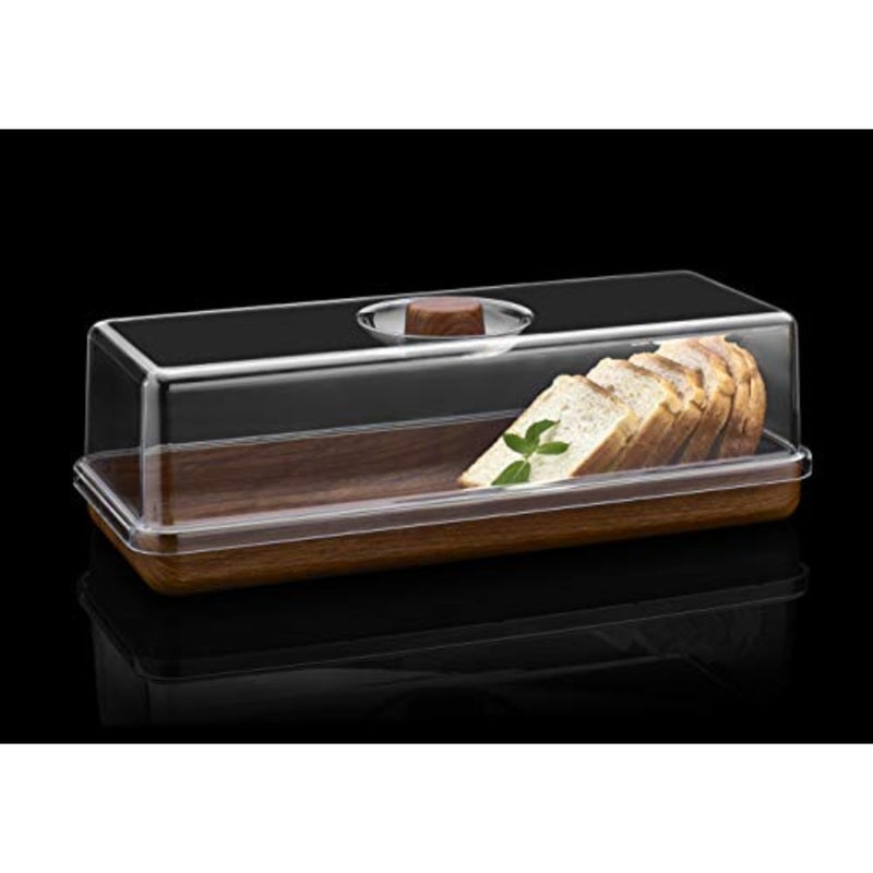 EVELIN Rectangle Bread and Cake Serving Box Container with Lid - Image 3