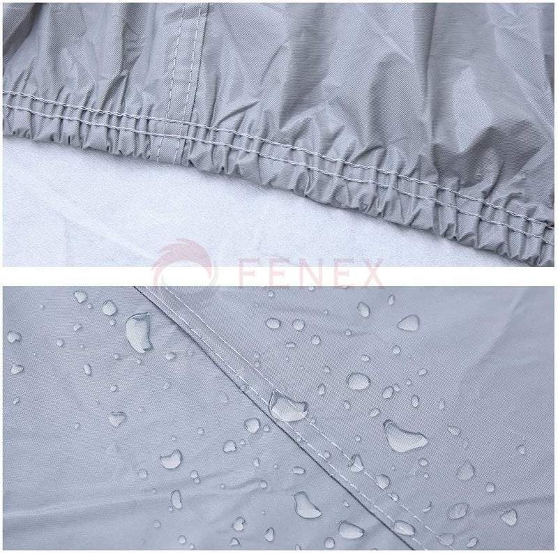 fenex Car Cover [4x4] – All-Weather Protection | Waterproof, UV-Resistant, Dustproof, Breathable | Indoor/Outdoor Use | Door Zipper & Mirror Pockets | Fits SUV & Sedan cars (520 × 203 × 152 cm) - Image 4