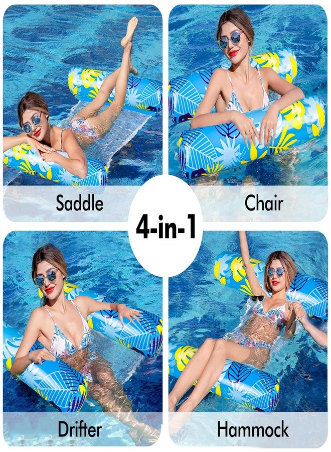 CLPCLP Inflatable Pool Floats Adult，5 Pack Multi-Purpose Pool Float Water Hammock，Pool Float Chair-Swimming Pool Raft，Pool Hammock Floaties for Adults Beach Vacation Essentials - Image 2