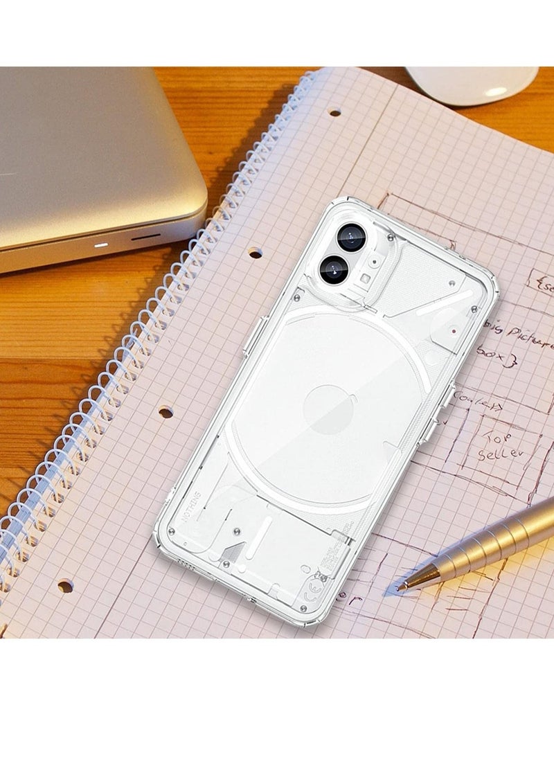 Raxoom Case For Nothing Phone (1), Clear Phone Cover Shell Durable TPU+Acrylic Independent Keys Protective Case Cover - Image 4