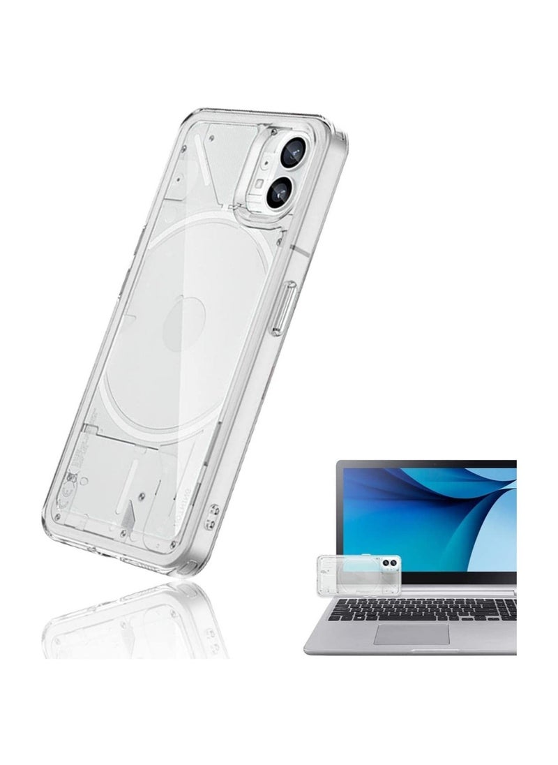 Raxoom Case For Nothing Phone (1), Clear Phone Cover Shell Durable TPU+Acrylic Independent Keys Protective Case Cover - Image 2