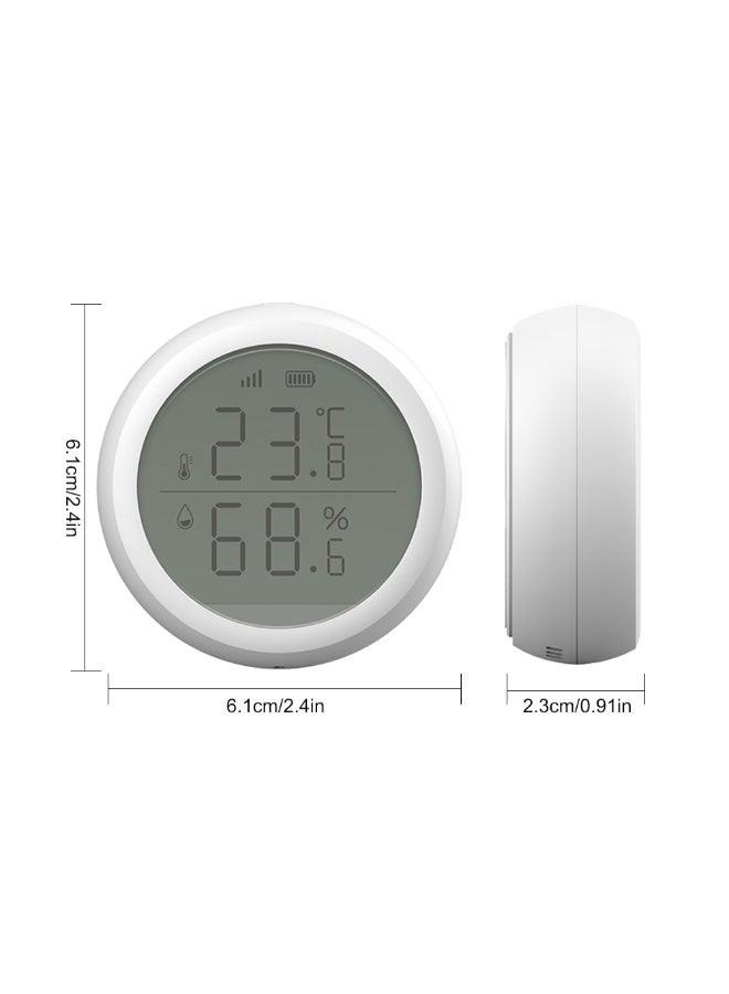 NIBEMINENT Automatic Intelligent WiFi Infrared Temperature Humidity Alarm Sensor White - Image 3