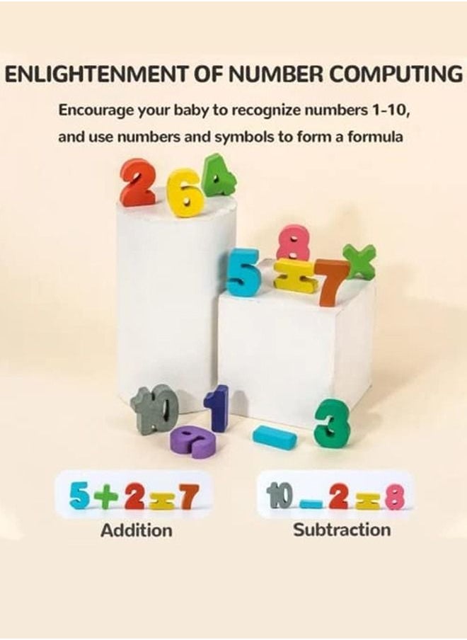 BAYBEE 6 In 1 Wooden Number Puzzle Toys For Kids Montessori Toys With Xylophone, Alphabets, Numbers, Shapes Sorting, Fish Catching Board Games Educational Learning Toy For Kids 3+Years Boys Girls  - Image 4