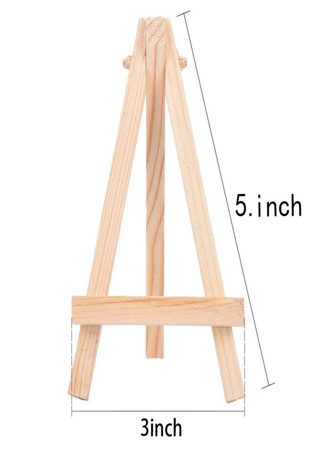 KRYTONE�.Fx 5 Inch Mini Wood Display Easel Artist Small Wooden Easel Stand Art Craft Painting Triangle Easel Canvas Holder Mini Easels Pack Tabletop Stand for Card Artist Photos Phone Wedding (20 Pcs) - Image 4
