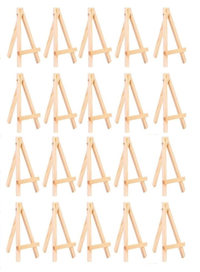 KRYTONE�.Fx 5 Inch Mini Wood Display Easel Artist Small Wooden Easel Stand Art Craft Painting Triangle Easel Canvas Holder Mini Easels Pack Tabletop Stand for Card Artist Photos Phone Wedding (20 Pcs) - Image 1