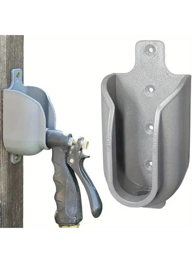 Gray Heavy Duty Wall Mounted Hose Holder With Easy Free Installation Watering Bracket - Image 1