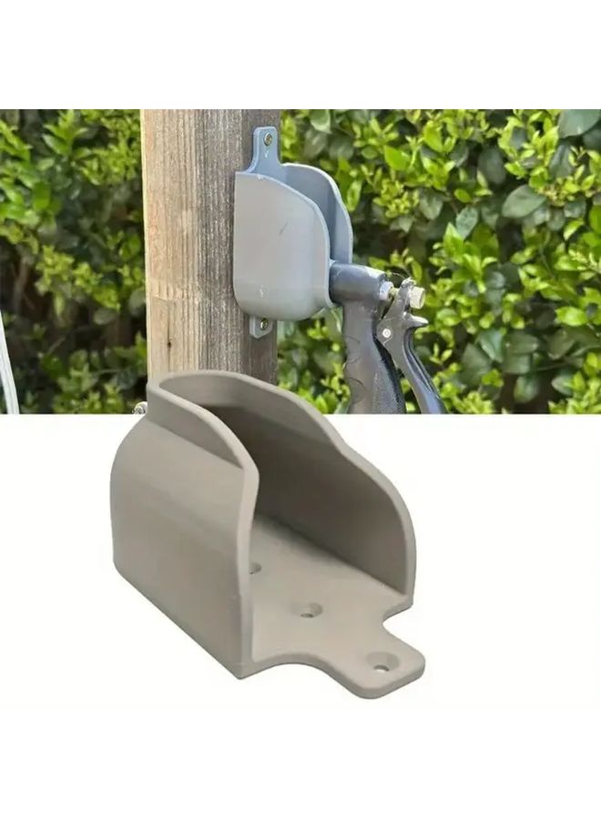 Gray Heavy Duty Wall Mounted Hose Holder With Easy Free Installation Watering Bracket - Image 3