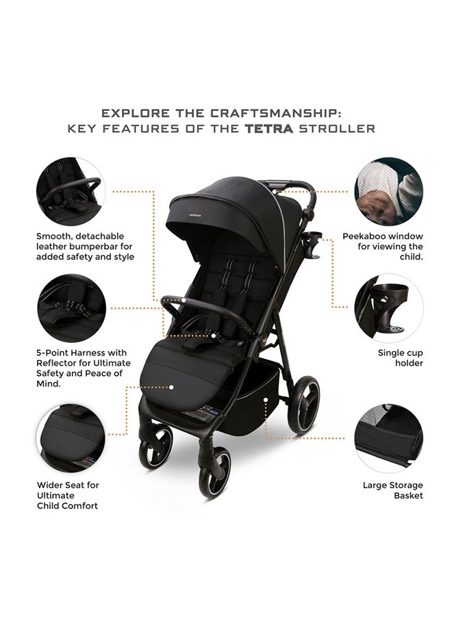 neobreez TETRA Ultra-Compact All-Terrain Baby Toddler Stroller,  Pushchair Buggy, One Hand Fold Deep And Wide Seat, UV And Waterproof Canopy,  Bag, Phone And Cup Holder And Toy Strap, LED lights, 0-4yrs, 22kg, 3yrs Warranty  - Image 4
